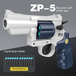 image-Children's Left-wheel Soft Bullet Gun Continuous Pistol Toy Smashing Gun Simulation Boy