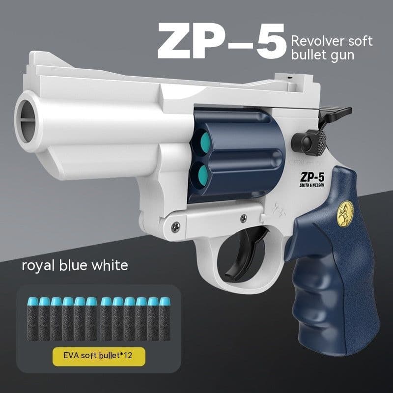 image-Children's Left-wheel Soft Bullet Gun Continuous Pistol Toy Smashing Gun Simulation Boy