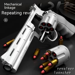 image-Children's Left-wheel Soft Bullet Gun Continuous Pistol Toy Smashing Gun Simulation Boy