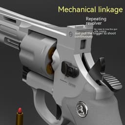 image-Children's Left-wheel Soft Bullet Gun Continuous Pistol Toy Smashing Gun Simulation Boy