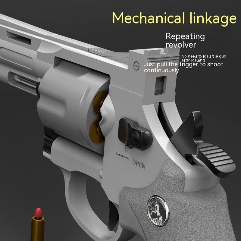 image-Children's Left-wheel Soft Bullet Gun Continuous Pistol Toy Smashing Gun Simulation Boy