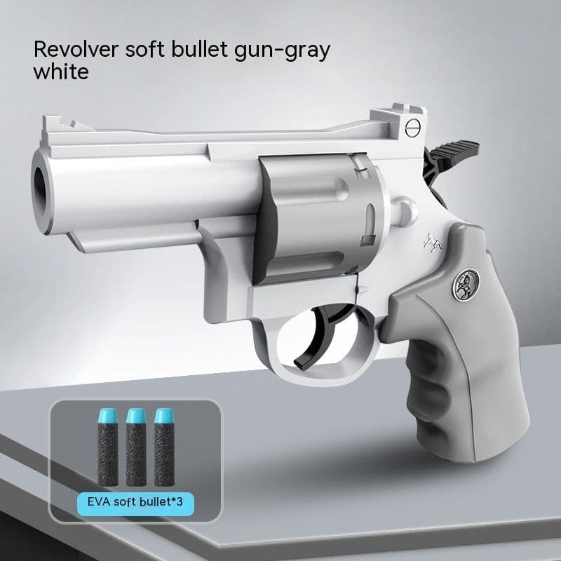 image-Children's Left-wheel Soft Bullet Gun Continuous Pistol Toy Smashing Gun Simulation Boy