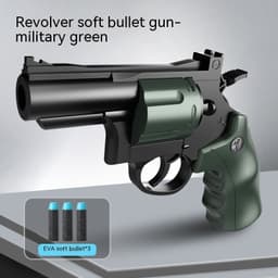 image-Children's Left-wheel Soft Bullet Gun Continuous Pistol Toy Smashing Gun Simulation Boy