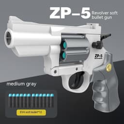 image-Children's Left-wheel Soft Bullet Gun Continuous Pistol Toy Smashing Gun Simulation Boy
