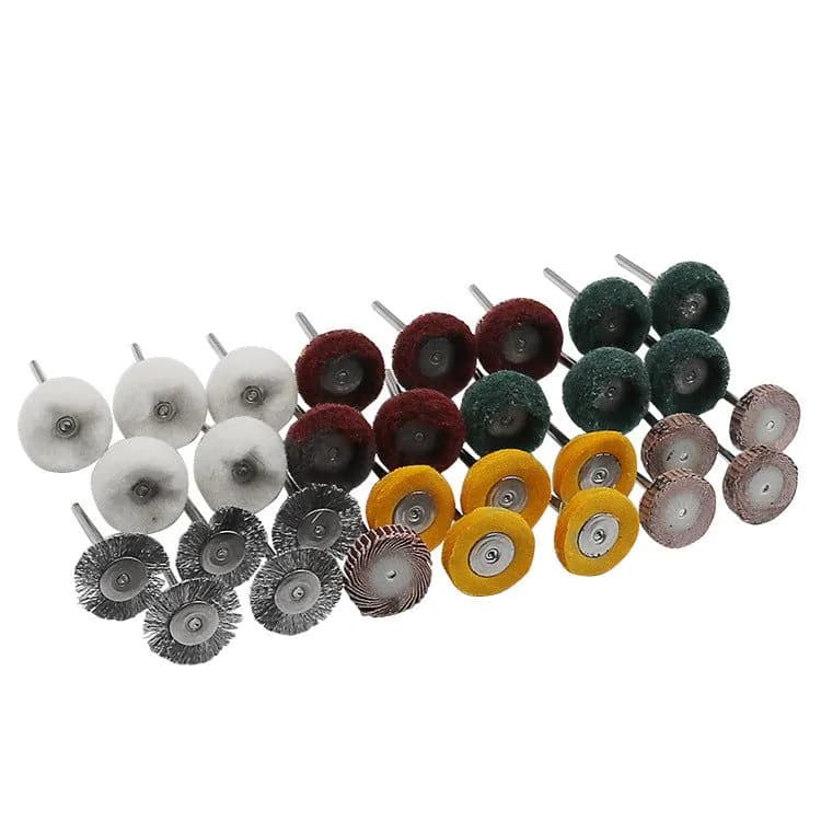 image-T-type Grinding Head Combination Suit Metal Jade Cleaning Derusting Deburring With Handle Polishing Brun Flap Disc