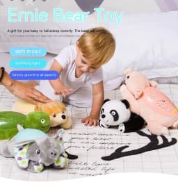 image-Baby Plush Music Doll Soothing Starry Sky Projection Toy