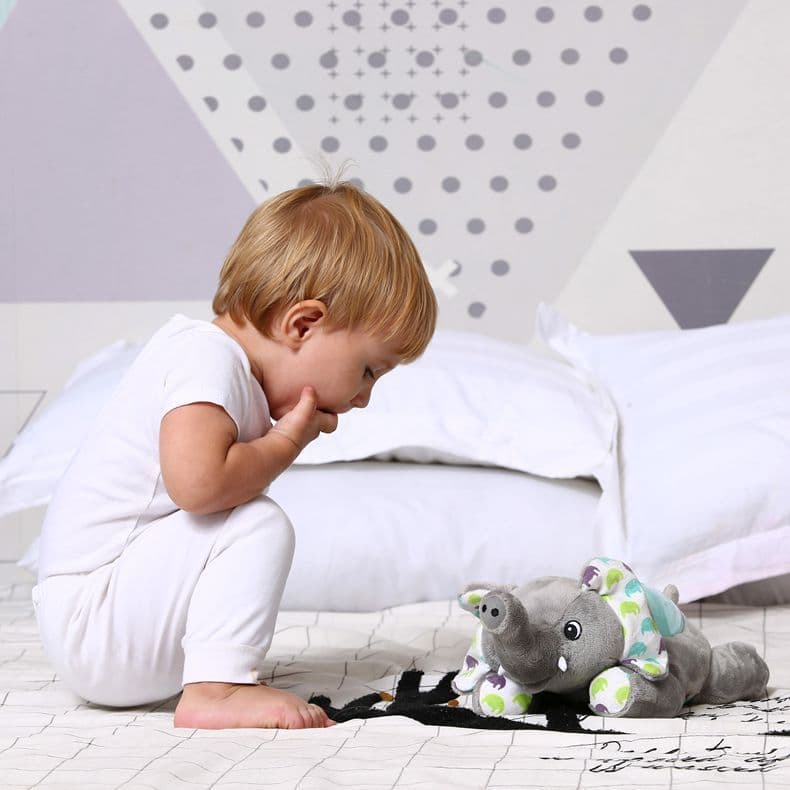 image-Baby Plush Music Doll Soothing Starry Sky Projection Toy