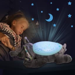 image-Baby Plush Music Doll Soothing Starry Sky Projection Toy