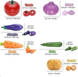 image-Wooden Vegetable Magnetic Children's Play House Cut Fruit Toys