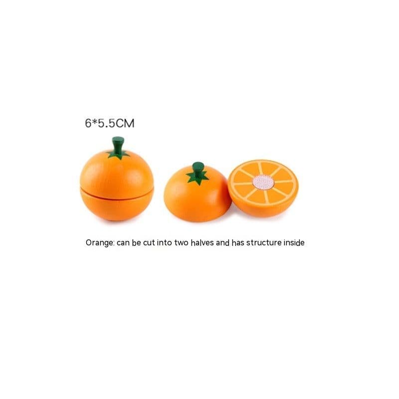 image-Wooden Vegetable Magnetic Children's Play House Cut Fruit Toys