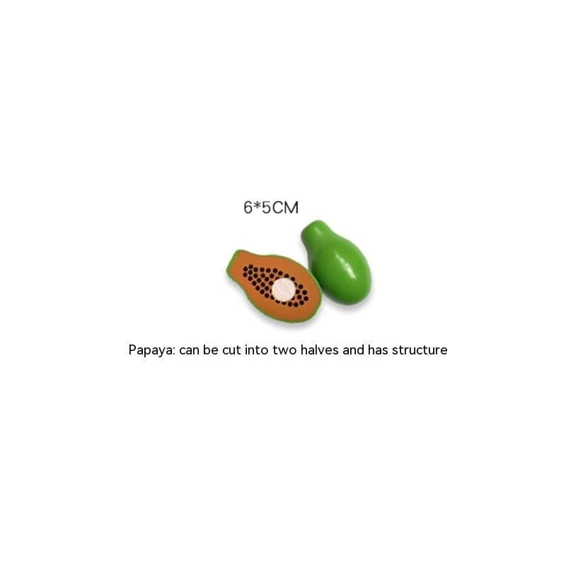 image-Wooden Vegetable Magnetic Children's Play House Cut Fruit Toys