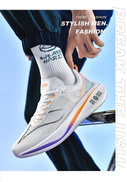 image-Shockproof Breathable Running Shoes Unisex Shoes Marathon Racing Soft Sole Lightweight Sneaker