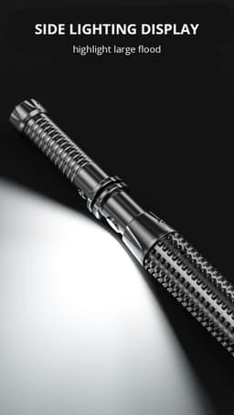 image-Self-Defense Wolf Tooth Stick Outdoor USB Rechargeable Car Led Security Patrol Broken Window Power Flashlight