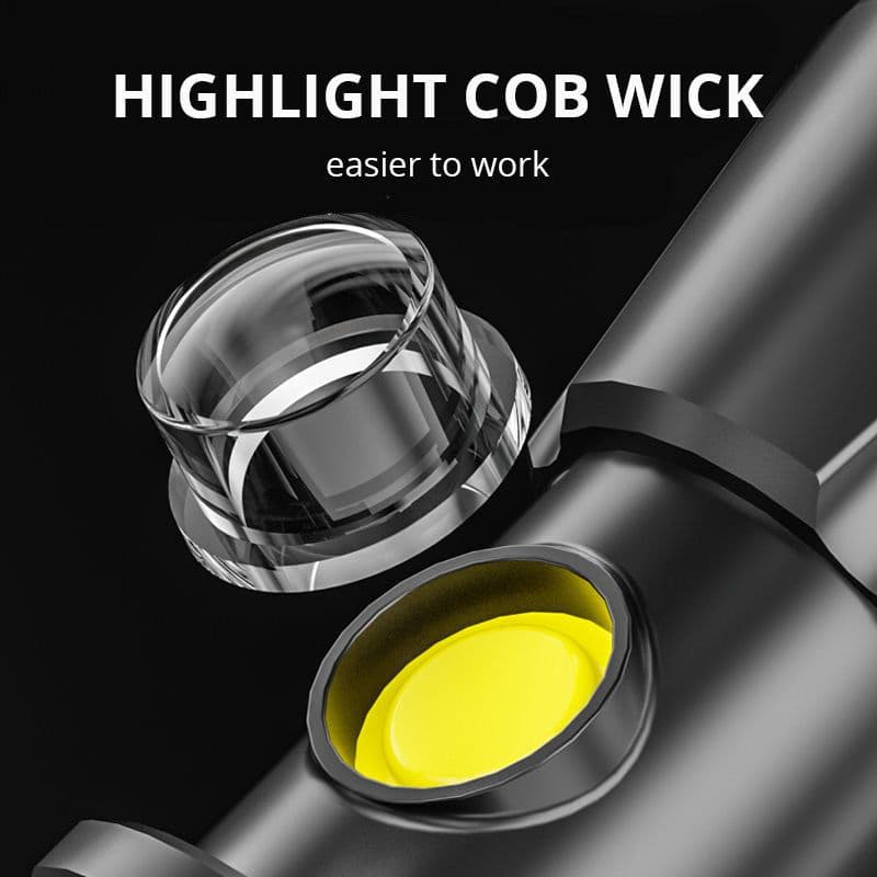 image-Self-Defense Wolf Tooth Stick Outdoor USB Rechargeable Car Led Security Patrol Broken Window Power Flashlight