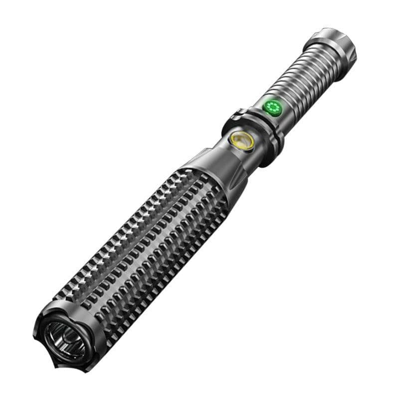 image-Self-Defense Wolf Tooth Stick Outdoor USB Rechargeable Car Led Security Patrol Broken Window Power Flashlight