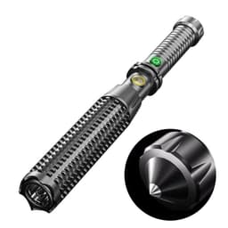 image-Self-Defense Wolf Tooth Stick Outdoor USB Rechargeable Car Led Security Patrol Broken Window Power Flashlight