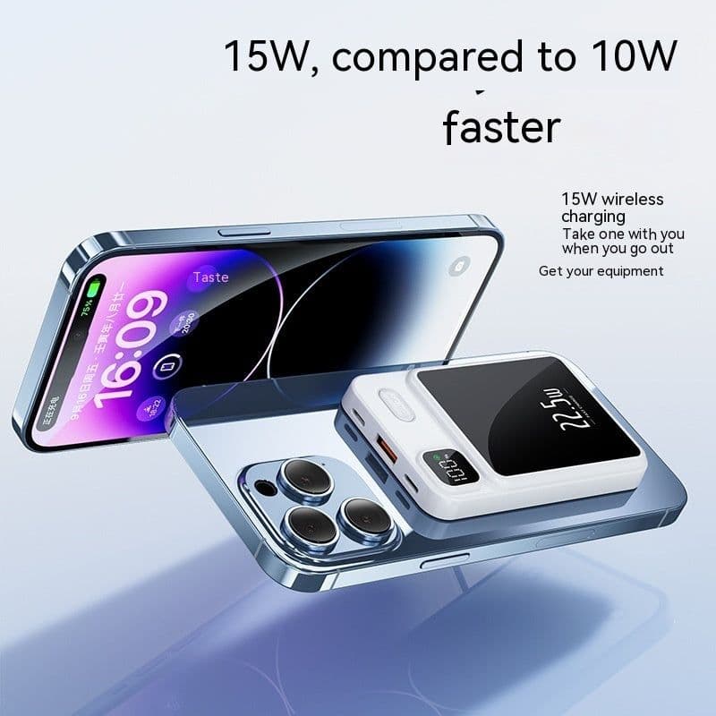 image-Magnetic Power Bank 20000 MA Large Capacity Fast Charging Mobile Power Gift