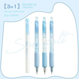 image-Learning Office Ice Cream Sponge Press Neutral Pen Double Headed Fluorescent
