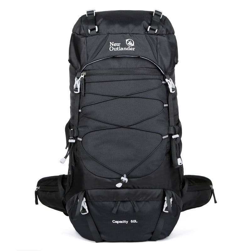 image-Outdoor Mountaineering Bag 50L Large Capacity Nylon Travel Camping Hiking Mountaineering Backpack