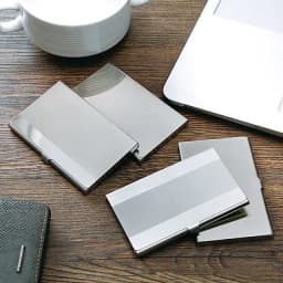 image-304 Stainless Steel Laser Sculpture Business Card Case