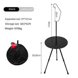 image-Outdoor Camping Folding Aluminum Alloy Tripod Table