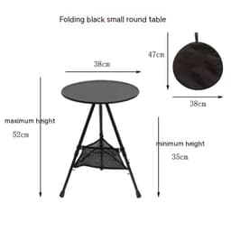 image-Outdoor Camping Folding Aluminum Alloy Tripod Table
