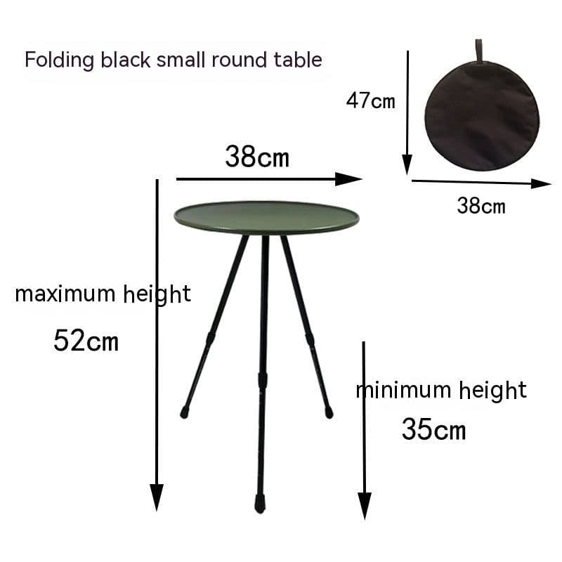 image-Outdoor Camping Folding Aluminum Alloy Tripod Table