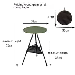 image-Outdoor Camping Folding Aluminum Alloy Tripod Table