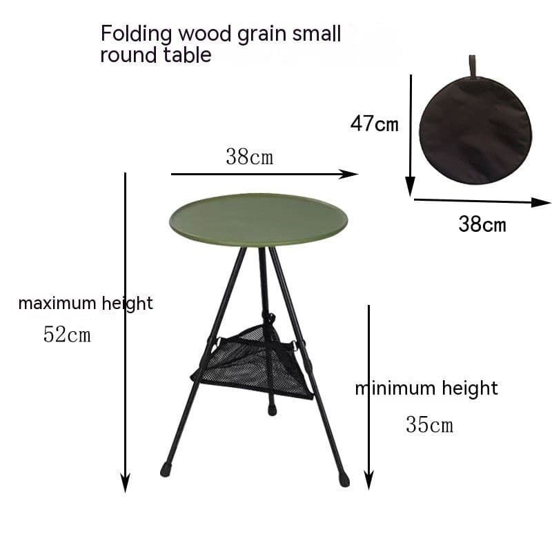image-Outdoor Camping Folding Aluminum Alloy Tripod Table
