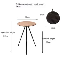 image-Outdoor Camping Folding Aluminum Alloy Tripod Table