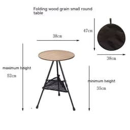 image-Outdoor Camping Folding Aluminum Alloy Tripod Table