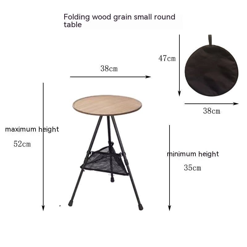image-Outdoor Camping Folding Aluminum Alloy Tripod Table