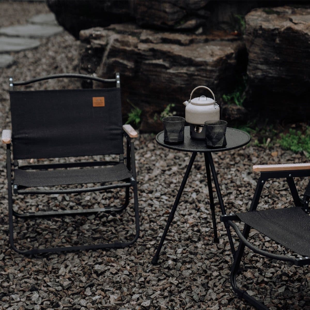 image-Outdoor Camping Folding Aluminum Alloy Tripod Table