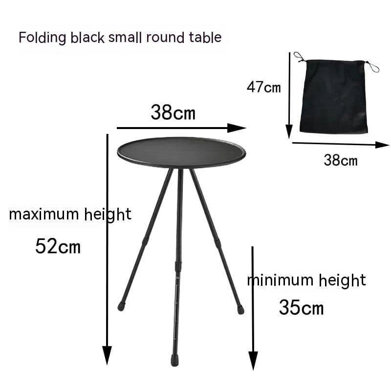 image-Outdoor Camping Folding Aluminum Alloy Tripod Table