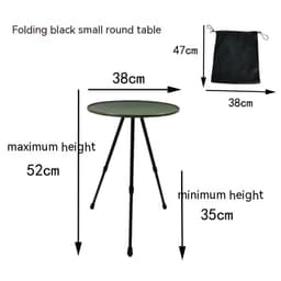 image-Outdoor Camping Folding Aluminum Alloy Tripod Table