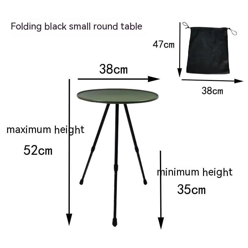 image-Outdoor Camping Folding Aluminum Alloy Tripod Table