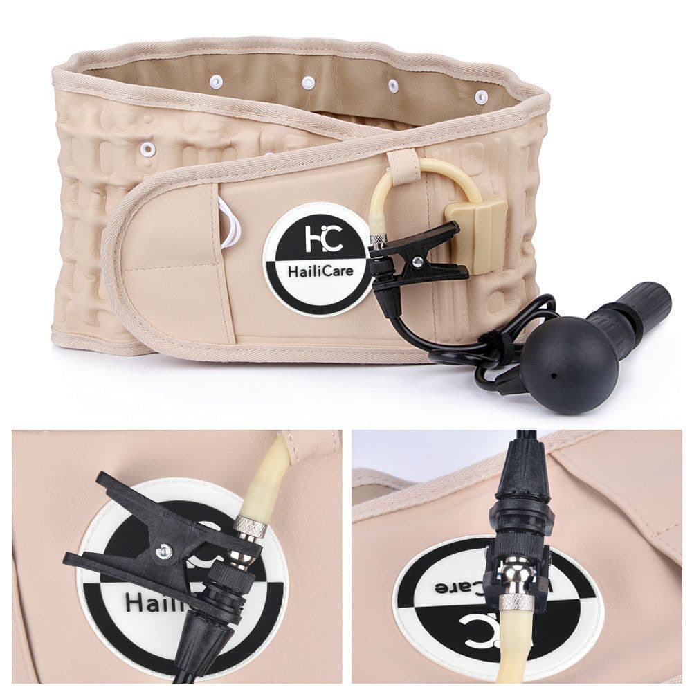 image-Elderly Waist Support Belt Inflatable Decompression Spine Waist Health Care Shaping Fitness Waist Protection Belt