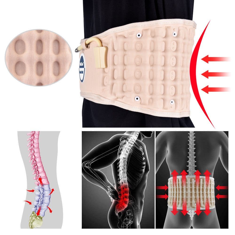 image-Elderly Waist Support Belt Inflatable Decompression Spine Waist Health Care Shaping Fitness Waist Protection Belt