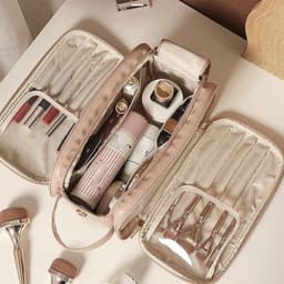 image-Women's Fashion Large Capacity Suitcase Cosmetic Bag