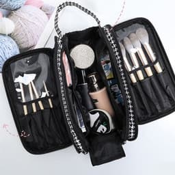 image-Women's Fashion Large Capacity Suitcase Cosmetic Bag