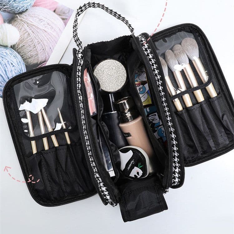 image-Women's Fashion Large Capacity Suitcase Cosmetic Bag