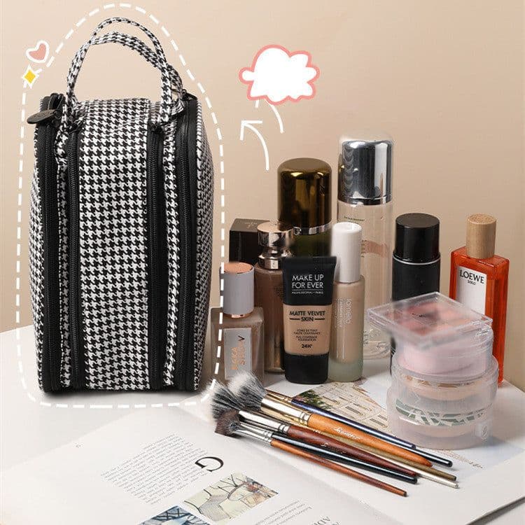 image-Women's Fashion Large Capacity Suitcase Cosmetic Bag