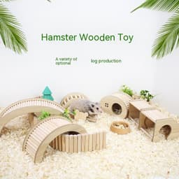 image-Hamster Landscaping Fence Ladder Arch Bridge Toy Decoration