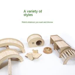 image-Hamster Landscaping Fence Ladder Arch Bridge Toy Decoration