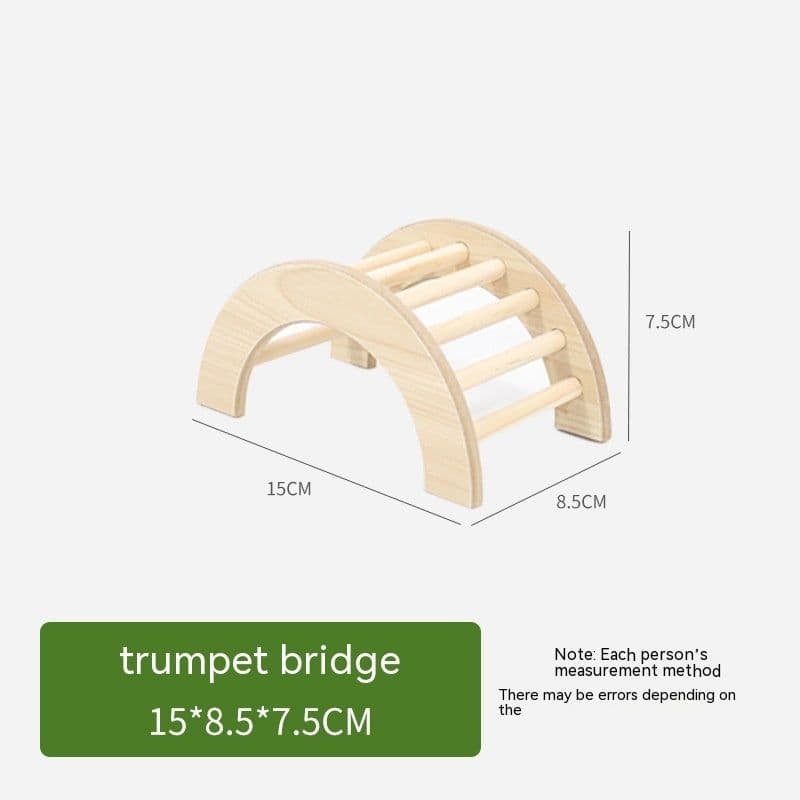 image-Hamster Landscaping Fence Ladder Arch Bridge Toy Decoration