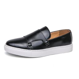 image-Men's Fashion Casual Double Buckle Leather Shoes