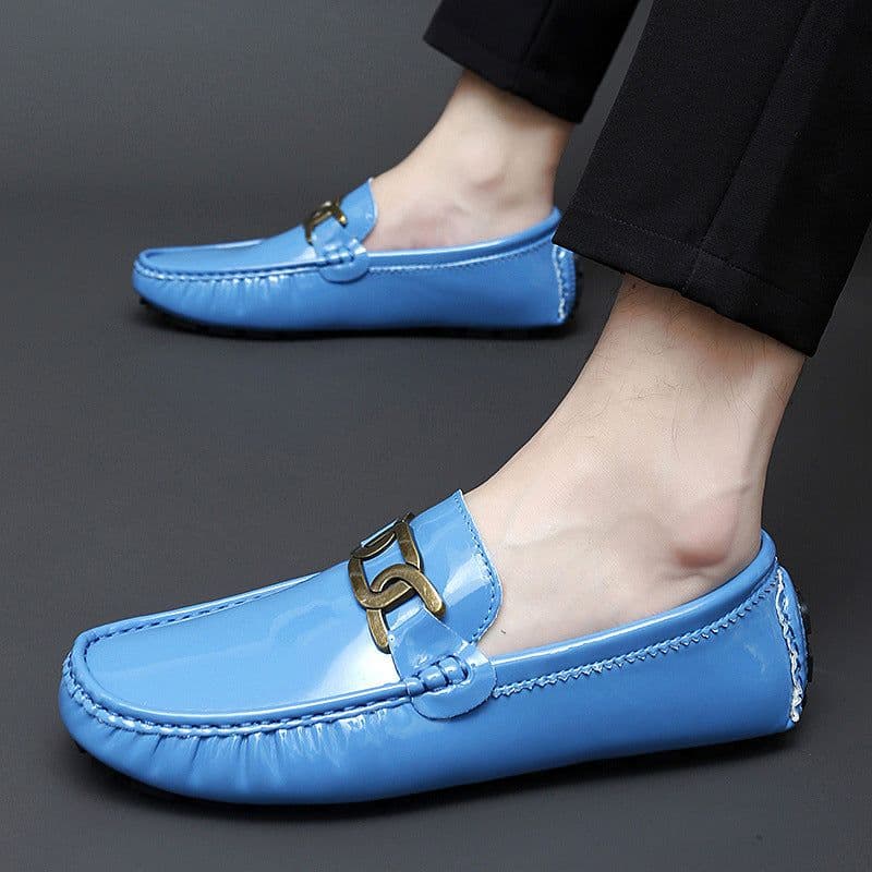 image-Spring Men's Patent Leather Glossy Gommino Women