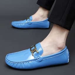 image-Spring Men's Patent Leather Glossy Gommino Women