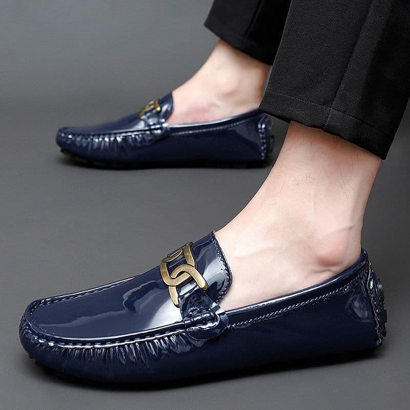 image-Spring Men's Patent Leather Glossy Gommino Women