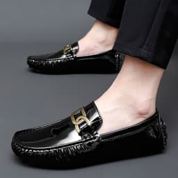image-Spring Men's Patent Leather Glossy Gommino Women